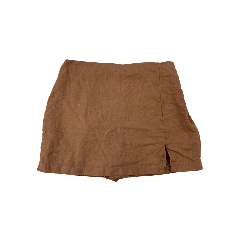 Abercrombie & Fitch Brown Linen Skort